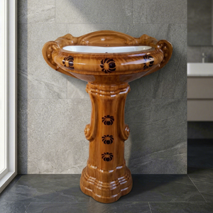 Ensemble de meuble-vasque sur pied de luxe, design moderne, artistique, lumineux, bicolore, pour salon, salle à manger et salle de séjour - Product Image 4