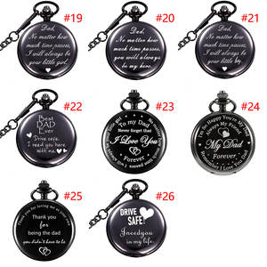 Reloj de bolsillo de cuarzo clásico liso, regalo personalizado para mi hija, Vintage, con cadena - Product Image 4