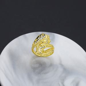 Bague de mariage JXX en laiton plaqué or 24 carats pour femme, style Dubaï Moyen-Orient, idéale pour la décoration des doigts - Nouvelle collection en promotion - Product Image 6