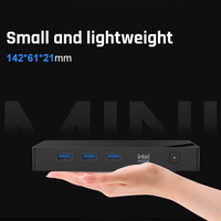 Precio de fábrica N100 Mini PC portátil de bajo consumo de energía pequeño volumen compatible con 12V2.5A bancos de energía conectados 16GB Video SSD