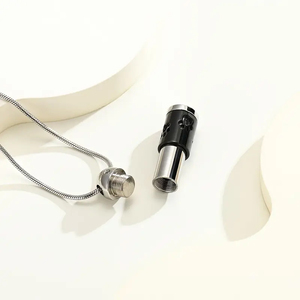 Paw Print <span class=keywords><strong>Bullet</strong></span> Crema tion Urne Halskette für Asche Edelstahl Memorial Crema tion Schmuck für Loved One's <span class=keywords><strong>Ashes</strong></span> Anhänger - Product Image 3