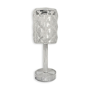 Gül kristal masa lambası pil ile taşınabilir dokunmatik değişim renk elmas masa lambası gece lambası restoran bar başucu dekor - Product Image 6