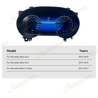 Cockpit virtuel numérique Carplay pour Mercedes Benz a CLA GLA, compteur kilométrique, lecteur multimédia, écran de compteur de vitesse