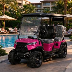 Voiturette de golf 4 places tout-terrain électrique avec lecteur audio intégré à grand écran - Product Image 1