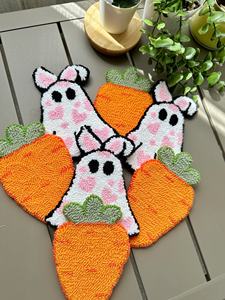 Decoración de Halloween Regalos novedosos Ghost Patten Punch Aguja Mesa Colocación Taza hecha a mano Alfombra Posavasos Venta caliente - Product Image 4