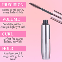 Mascara à double tête pour cils, effet allongeant naturel, anti-bavures, cosmétiques pour les yeux
