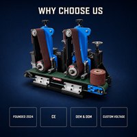 Machine automatique de brossage et de polissage de petites surfaces planes pour le ponçage et l'ébavurage du métal, avec disque, boîte de vitesses et moteur