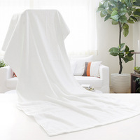 Serviette Blanche 100 % Coton, Lot de Serviettes de Bain/Serviettes d'Invitée/Gants de Toilette Luxe 5 Étoiles pour Hôtel