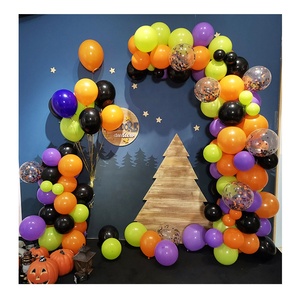 Kit Decorazioni <span class=keywords><strong>per</strong></span> Feste di Halloween con Palloncini in Lattice ad Elio, Ghirlande e Archi - Product Image 1