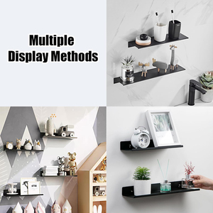 Metal Yüzer Raflar Duvara Monte Raf Düzenleyici, Resim Askısı, Banyo, Mutfak Rustik Baharatlık - Product Image 4