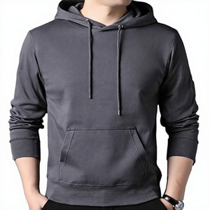 Sweat-shirt à capuche mi-zippé doublé pour homme, couleur bordeaux unie, avec logo cerf, coupe classique, tricoté, 100% numérique, design personnalisé, pour tenue formelle - Product Image 4