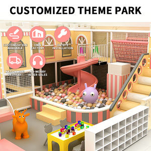 Système de jeux souple sur le thème de la crème, personnalisable, pour <span class=keywords><strong>parc</strong></span> d'attractions intérieur, piscine à balles pour entreprises familiales, capacité 50-200 enfants - Product Image 6