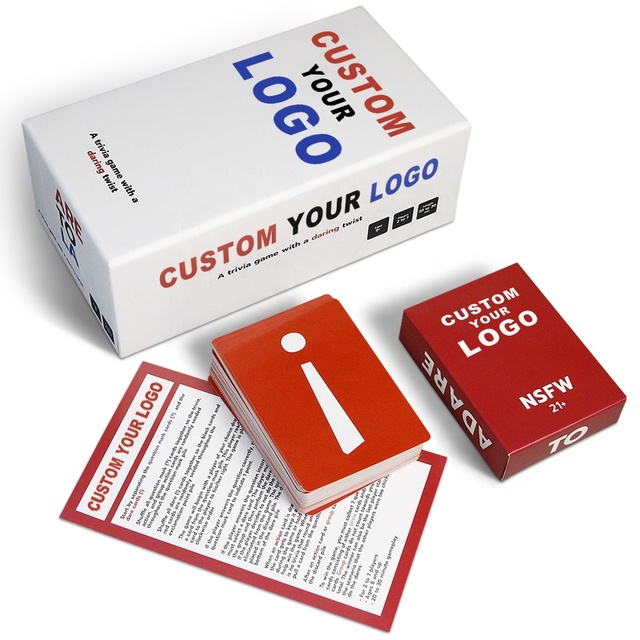 Top Sale Quality Wholesale Family Friend Funny Board Game Printing Drink Playing Cards Custom Card Game