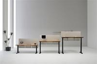 Table de bureau électrique verticale extensible à hauteur réglable, design ergonomique, structure en acier inoxydable, moderne