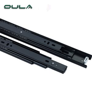 <span class=keywords><strong>OULA</strong></span> Direct Heavy Duty 45mm Negro Punteado Rodamiento de bolas Gabinete de cocina Rieles deslizantes Extensión completa Cierre suave Cajón de comedor Diapositivas - Product Image 2