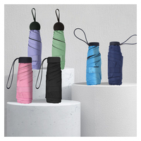 Parapluie pliable 5 sections, personnalisé avec photo, nom de marque, protection UV, coloré, élégant et mignon