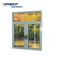 Ventanas de aleación de aluminio y fabricante de puertas Arco superior Ventana de madera de aluminio