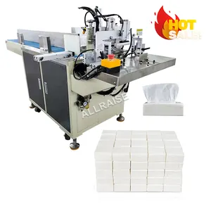 Satılık fabrika fiyat kağıt peçete paketleme makinesi yarı otomatik cep yüz pelür kağıt ambalaj makinesi