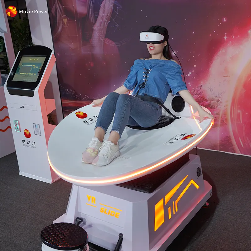 Machine à volants de réalité virtuelle 360 9d, équipement de cinéma, simulateur de glissière vr, système de parc d'attraction numérique pour film