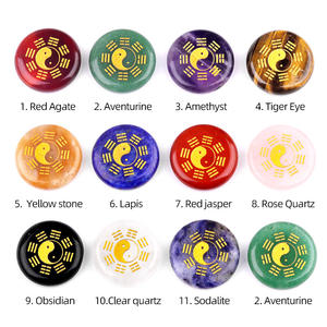 Vendite calde naturale ametista Tai Ji runa delle streghe runa pietra runica al quarzo rosa Bagua mappa di pietre curative divinazione runica - Product Image 2