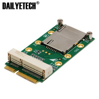 Adaptador PCI-E Mini Clamshell / Autoelástico con Ranura para Tarjeta SIM para Módem 2G/3G/4G WWAN LTE WLAN CDMA HSPA, Tarjeta GPS, 60*30*10mm