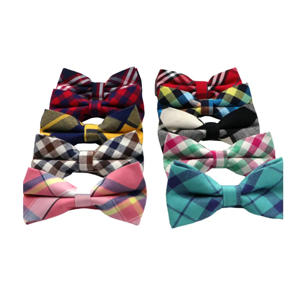 Gestreifte Fliege Männer Smoking Baumwolle Designer Bunte Schmetterling Plaid Bowties Hochzeits feier Casual Cravat Fliege