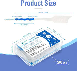 Palillos de Dientes Suaves, Cepillos Interdentla de Goma de Silicona, Cerdas Finas, Espacios Profundos en los Dientes, <span class=keywords><strong>Cepillo</strong></span> <span class=keywords><strong>Interdental</strong></span> - Product Image 2