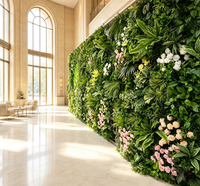 Panneaux de haie verticale décoratifs pour intérieur, en buis, plantes vertes, fausse herbe artificielle, mur végétal