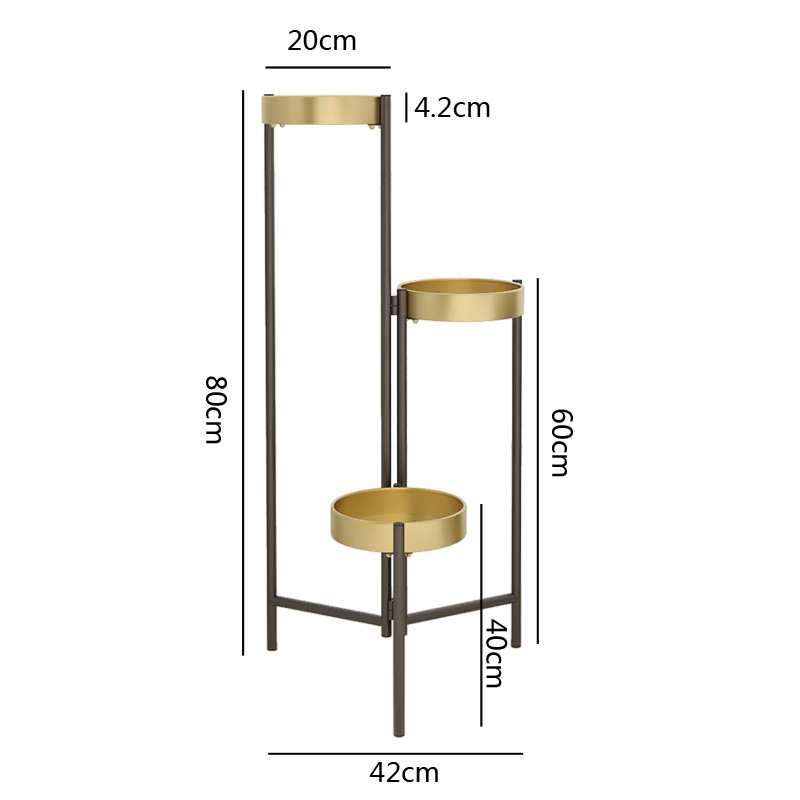Sandro three-layer black frame gold plate