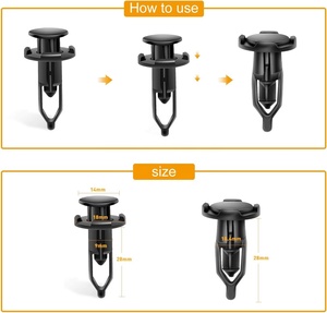 Clips de fixation automobiles professionnels, 100 pièces, faciles à installer, durables et pratiques - Product Image 2