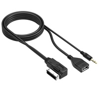 Interfaz de Música AMI MMI, Cargador USB, Cable Auxiliar con Conector de 3.5 mm para VW AUDI S5 Q5 Q7 A3 A4L A5 A1