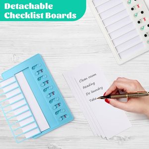 Tableau des tâches ménagères réutilisable et portable en plastique, tableau <span class=keywords><strong>de</strong></span> routine coulissant, tableau <span class=keywords><strong>de</strong></span> liste <span class=keywords><strong>de</strong></span> tâches quotidiennes avec couleurs - Product Image 5