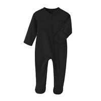 Combinaison personnalisée OEM ODM 100% coton biologique pour bébés, bambins, garçons, filles, avec fermeture éclair, pour nouveaux-nés, grenouillères pour bébés