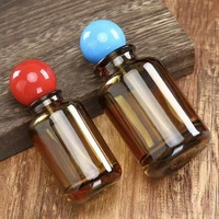Grosir Amber coklat 30ml 50ml 100ml semprotan bulat mewah pompa silinder semprot botol parfum kaca