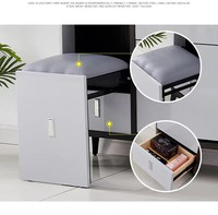 Meuble à chaussures mural moderne en bois fin, finition miroir haute brillance, style luxe léger, avec 3 tiroirs basculants, gain de place, pour entrée, étroit
