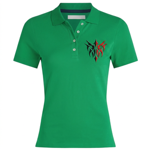 Polo de Mujer Color Lavanda, Manga Corta, Tejido de Punto, Transpirable, Corte Regular, Estilo Casual, Logotipo en el Cuello Trasero - Product Image 6
