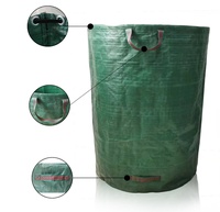 Tambour pliable en PP robuste de 272L sac de déchets de jardin industriel réutilisable personnalisé en usine pour les feuilles et autres fournitures