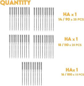100パック-フライングタイガーユニバーサルレギュラーポイントニードルHAX1ホームミシンニードル - Product Image 3