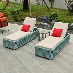 <span class=keywords><strong>Chaise</strong></span> longue d'extérieur moderne pour hôtel, mobilier de jardin, lit de soleil pour villa de plage, <span class=keywords><strong>chaise</strong></span> longue en corde métallique pour balcon, vente en gros - Product Image 3