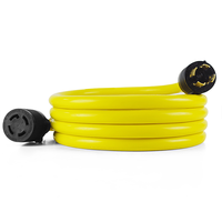 Caja de entrada para generador con certificación ETL 20A 250V, cable SJTW NEMA L14-30P/L14-30R de 8 AWG, cable de extensión industrial IP22 con revestimiento de PVC