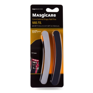 Magicare Curve Shape <b>Nail</b> <b>File</b> 80 Grit Professional Buffer For Salon And Self Care Manicure - Product Image 3