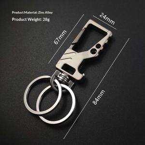 Porte-clés de voiture multifonctionnel avec ouvre-bouteille, pendentif unisexe, cadeau pour couple, porte-clés en alliage de zinc pour ceinture - Product Image 2
