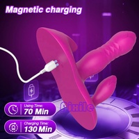 3-in-1 Tragbarer Vibrator für Frauen mit Dildo und Analplug Vibrierender Klitoris-Stimulator Ferngesteuertes Sexspielzeug für Paare