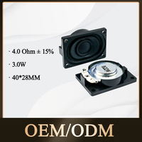 Pabrik Langsung Kaiboer Hitam 40*20*6mm 4 Ohm 3W Modul Speaker Mini Full-Range 3.0g -20 hingga +80 Shenzhen