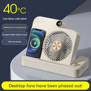 2025 New Desktop Fan Wireless 2400mah Mobile Phone Charging Stand, Featuring Lightweight, Quiet Operation and Powerful Wind Fan - Product Image 2
