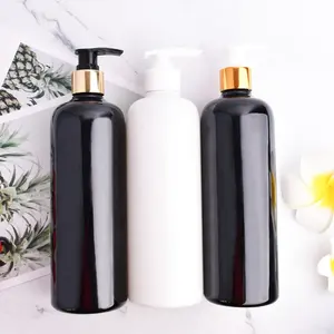 Wholesale shampoo glass bottle brown white black luxury bottle glass shampoo and conditioner glass bottles
