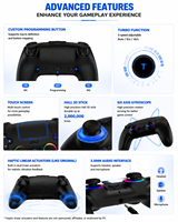 Manette de jeu sans fil RGB pour P5/PC/iOS/Android, double vibration, gâchettes adaptatives, manette de jeu pour les fêtes, cadeau pour enfants et adultes