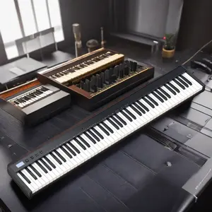 88 Tombol Keyboard Piano Elektronik Keluaran MIDI Speaker Stereo Bawaan Piano Digital Pemula