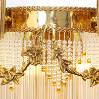 Jewellerytop Rococo Intérieur Éclairage Artistique Led Suspension Lumière Moderne Cristal Verre Applique Murale