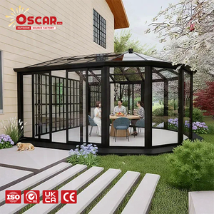 Verrière de jardin en verre avec isolation thermique et protection UV, idéale pour la <span class=keywords><strong>d</strong></span>étente, les divertissements et la lecture - Product Image 1